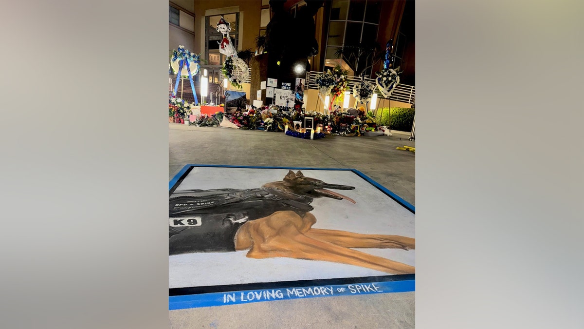 Burbank Police department vigil for K9 Spike