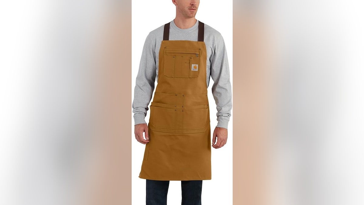 Rugged and water‑resistant, this apron is ideal for grilling.