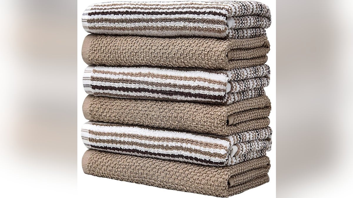 Pick towels in colors that match your kitchen decor.