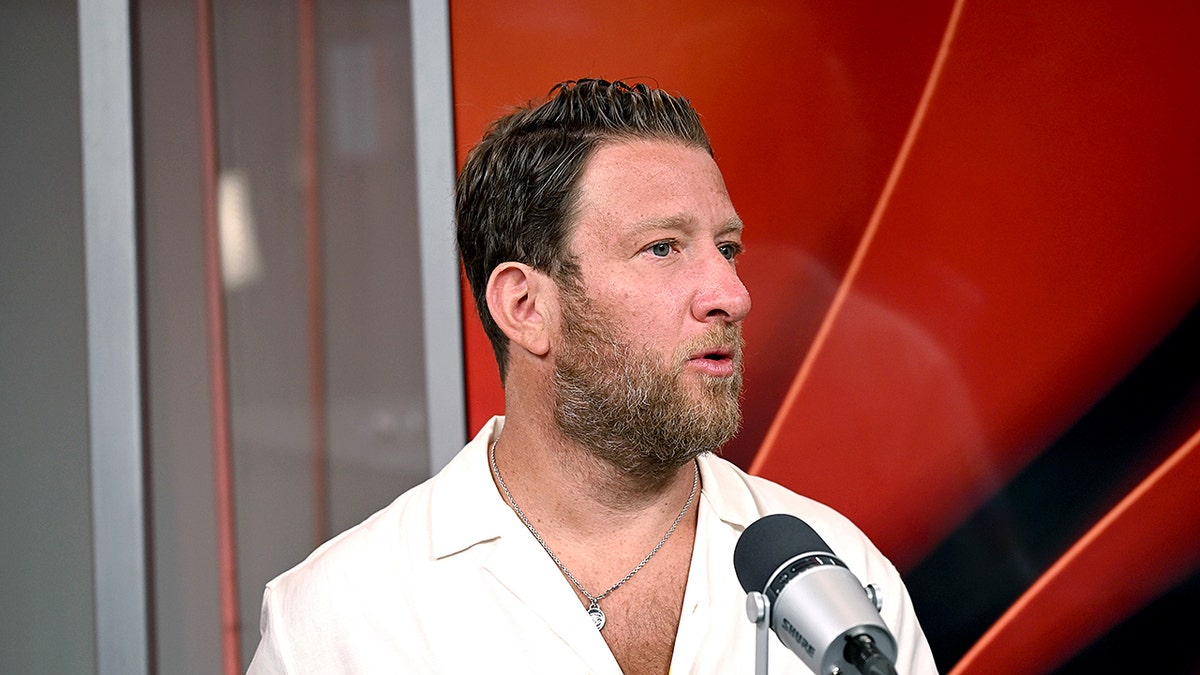 Dave Portnoy speaking during an interview at SiriusXM studio.