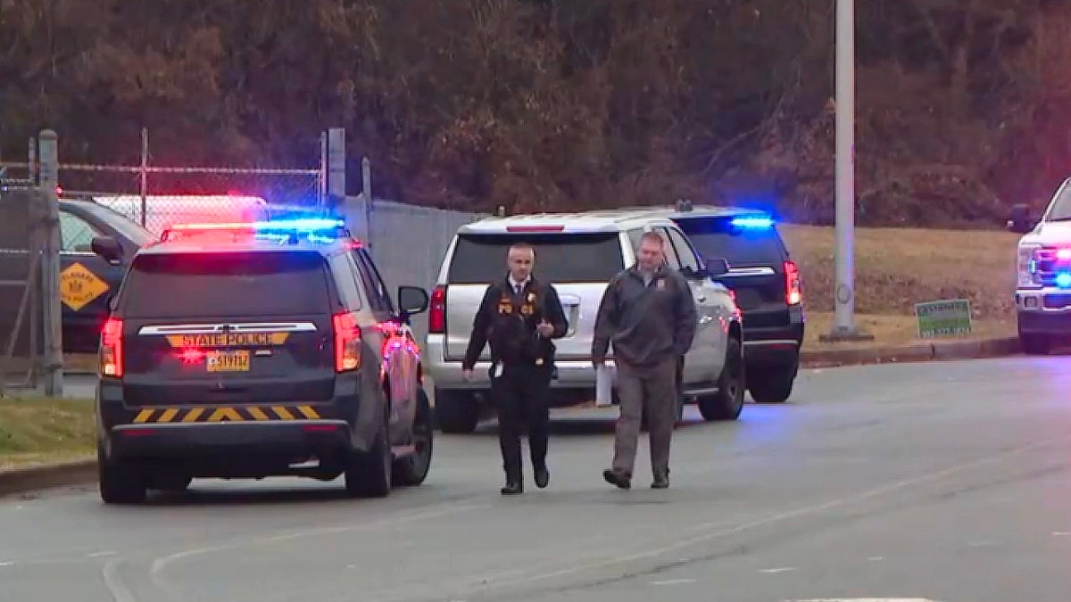 State police at the scene of a shooting incident at a Delaware DMV