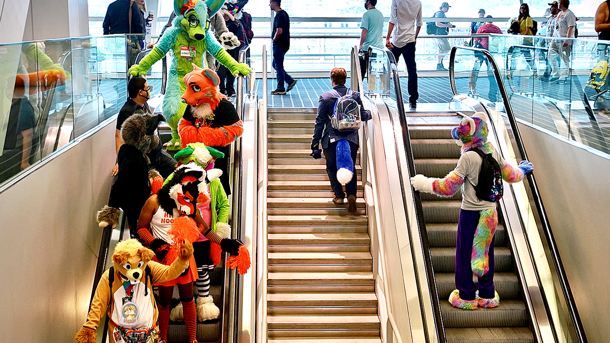 Furries at convention 2023