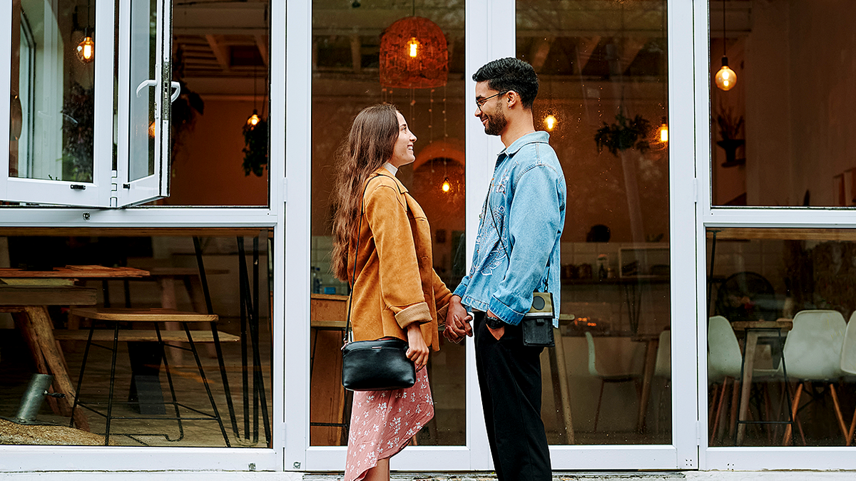 Couple holding hands