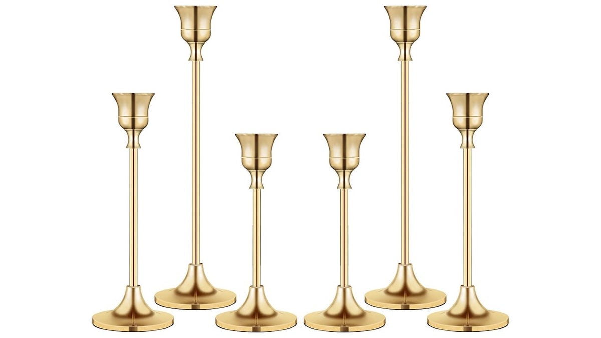 Accents of gold and brass brighten up your space.