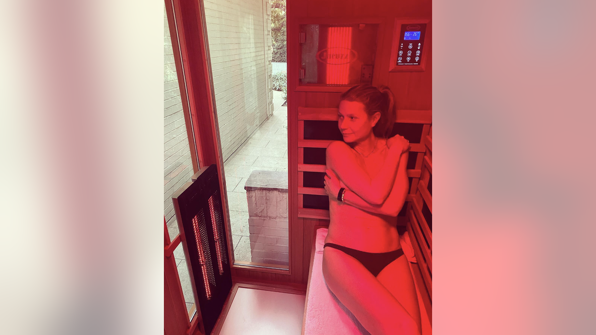 Gwyneth Paltrow in infrared sauna
