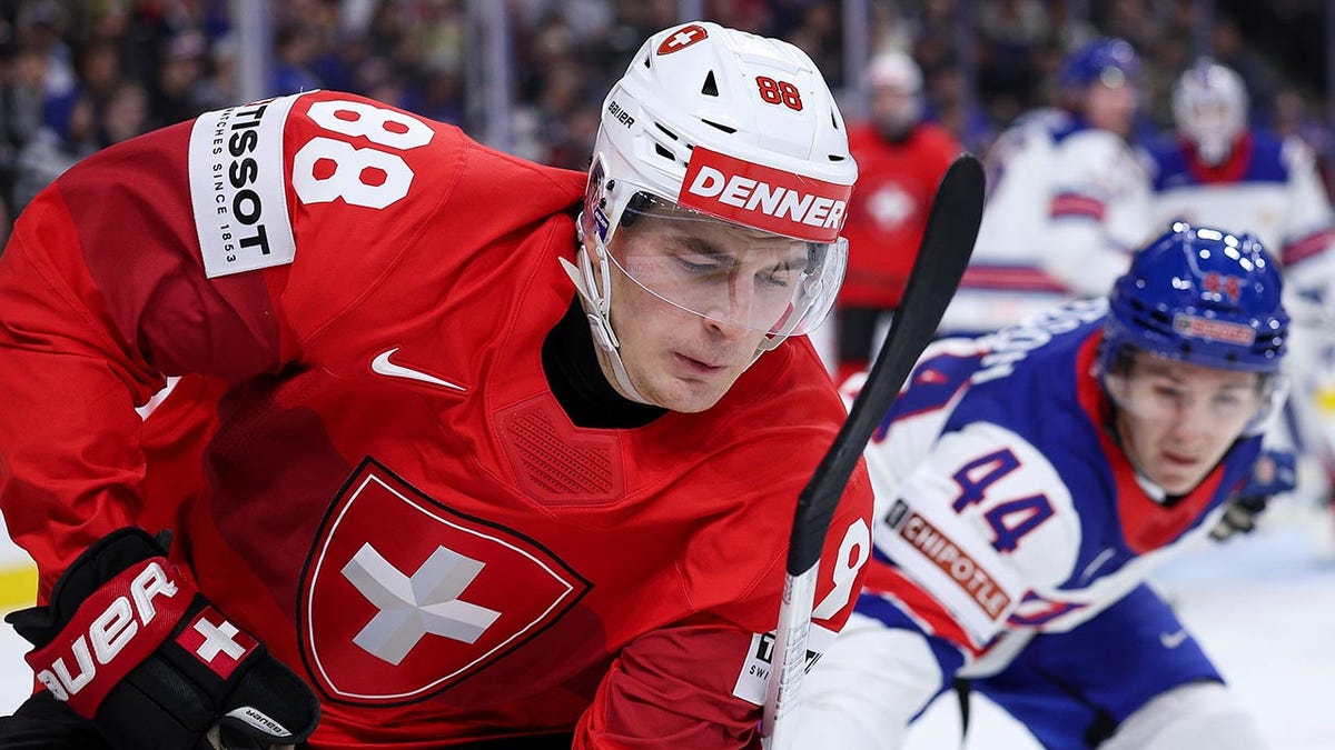 Cole Hutston plays defense