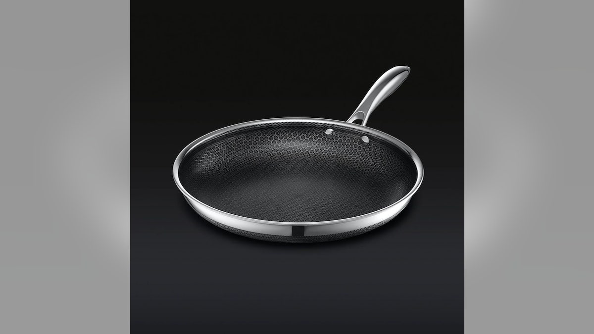 Cook a whole meal in HexClad’s 12-inch pan.