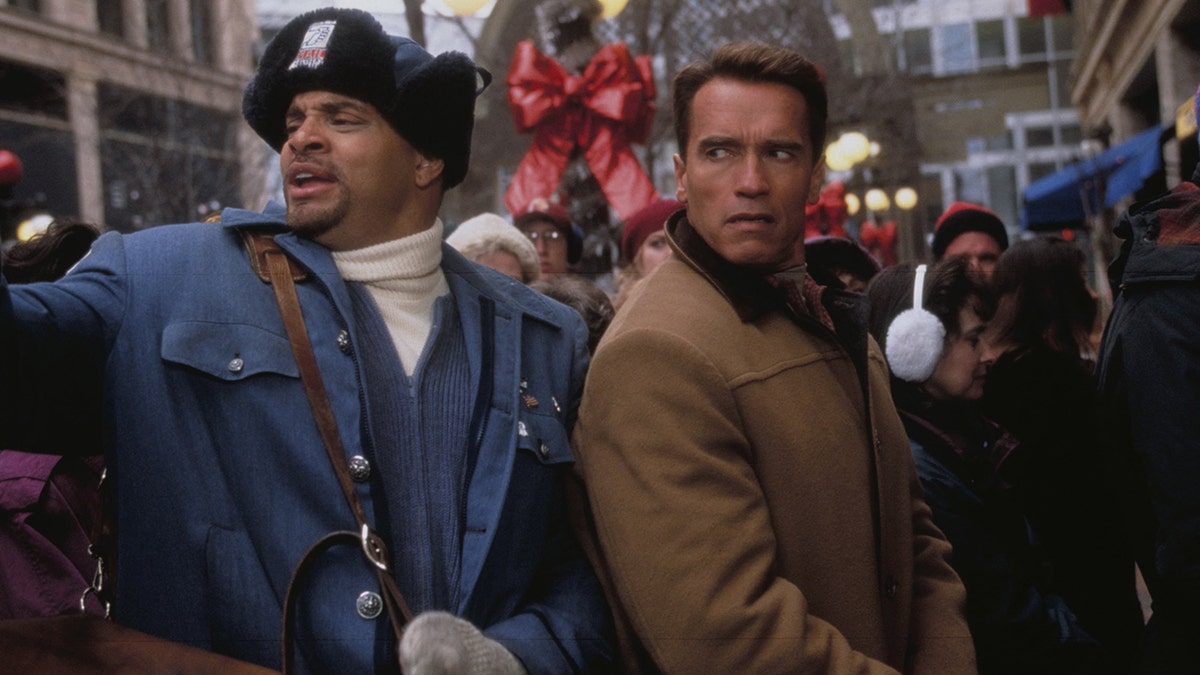 Arnold Schwarzenegger in a screengrab from "Jingle All The Way."