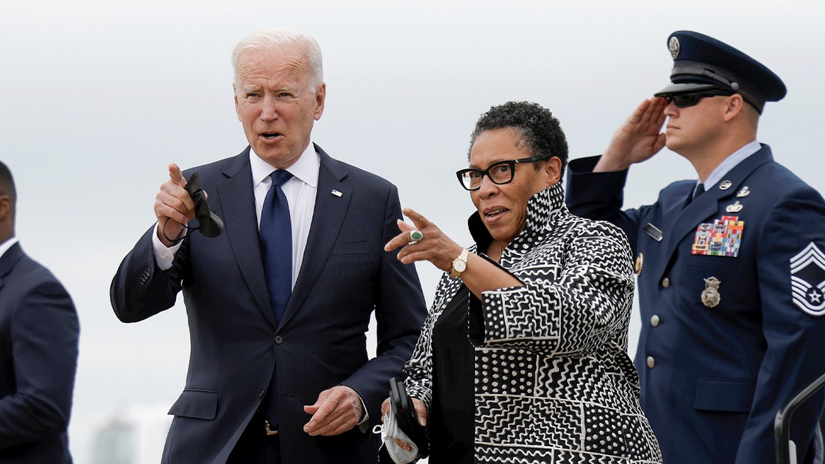 Joe Biden and Marcia Fudge
