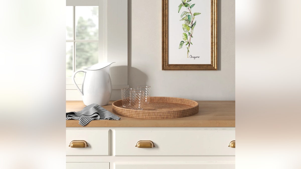 This handmade tray doubles as a server and as statement decor.