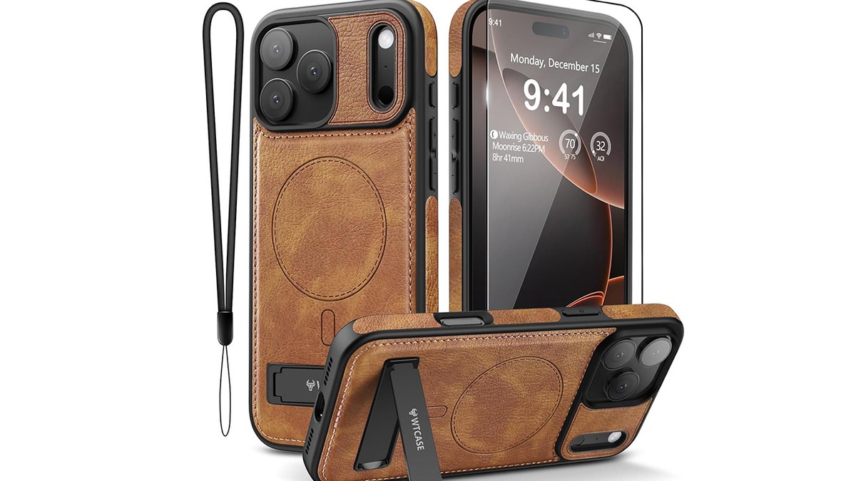 Upgrade your phone’s look with a leather case. 