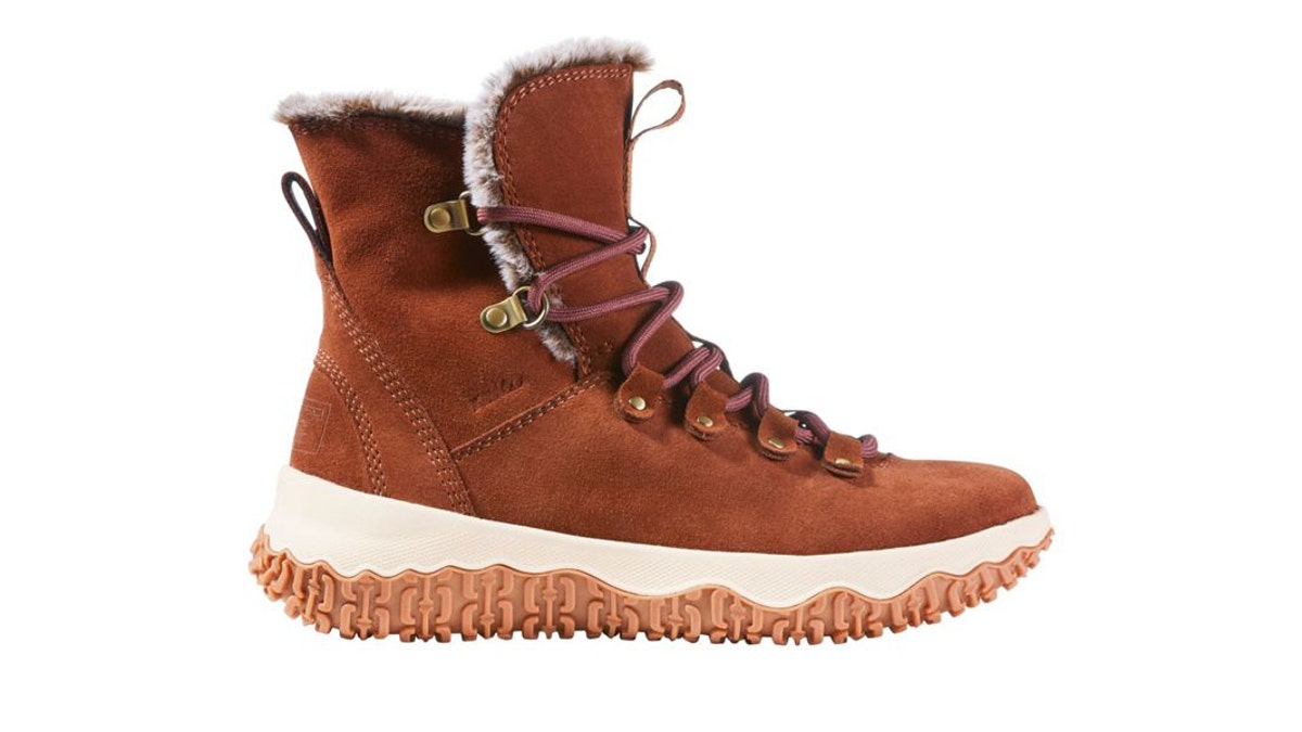 Stay warm and dry all winter with these suede lace-up boots.