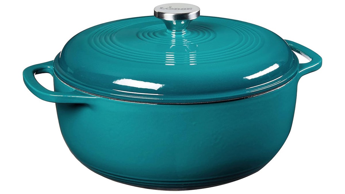 The Lodge Dutch oven supports breadmaking and comes in fun colors.