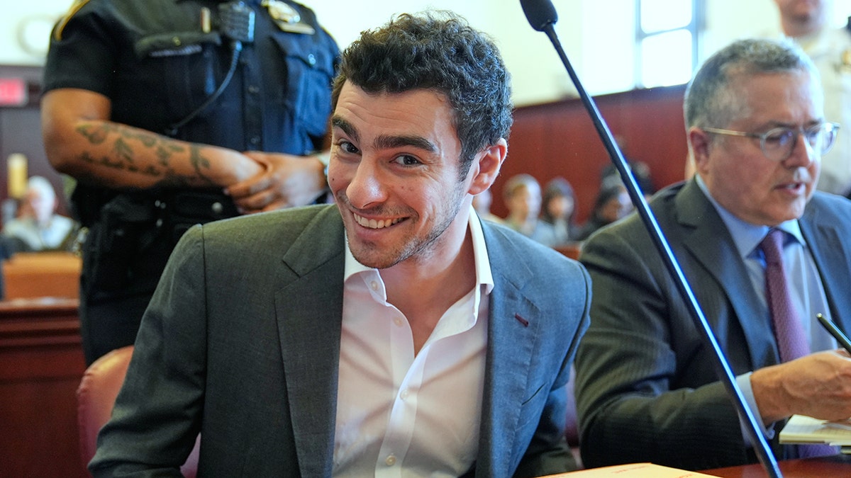 Luigi Mangione standing in State Supreme Court in Manhattan during a hearing
