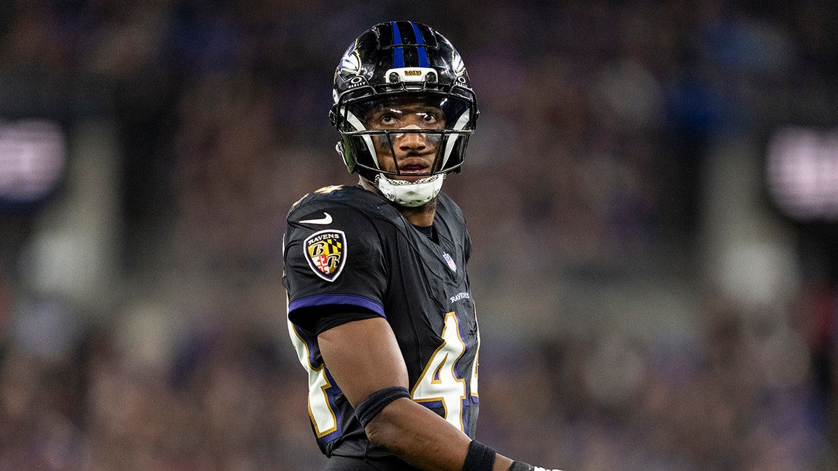 Marlon Humphrey looks on