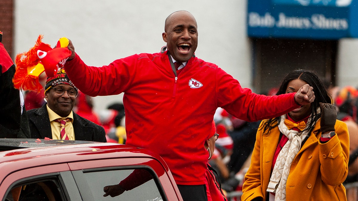 Mayor Quinton Lucas attends the Chiefs Super Bowl victory parade