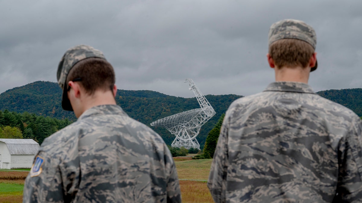 national guard at The Green Bank Telescope is seen in Green Bank, WV at the Green Bank Observatory