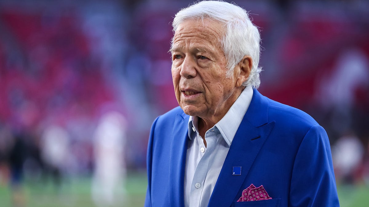 Robert Kraft looks on in 2024