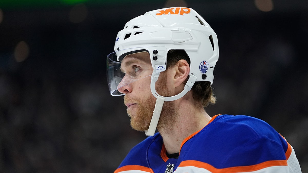 Connor McDavid looks on