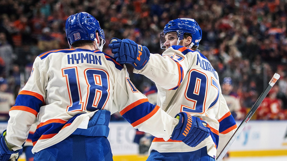 Connor McDavid with Zach Hyman