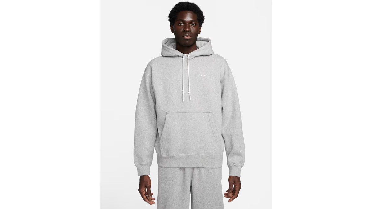 This pullover hoodie is designed to keep you warm.