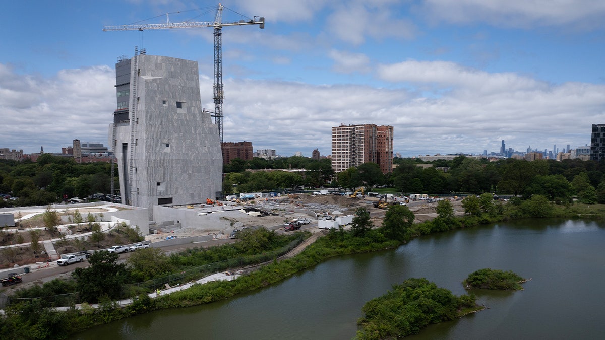 Aerial view of Obama presidential center