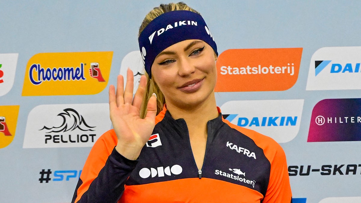 Jutta Leerdam on the podum