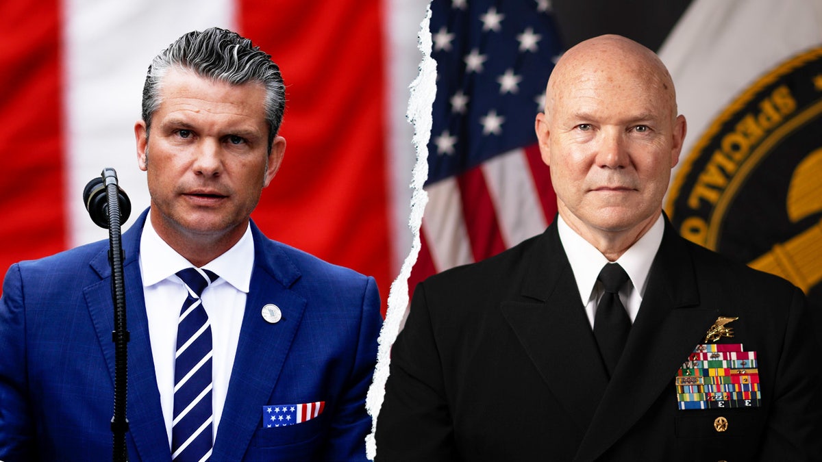 Sekretarz wojny Pete Hegseth i admirał Frank