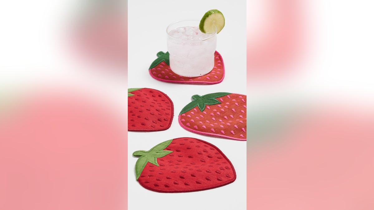 These adorable linen napkins spruce up any cocktail party.