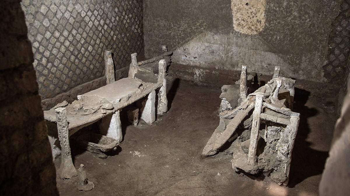 Interior of ancient pompeii slave quarters
