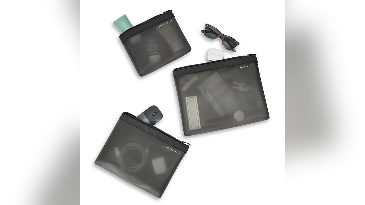 Translucent pouches help keep your carry-on chaos in check.