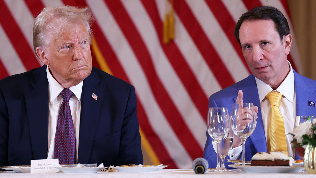 O presidente eleito, Donald Trump, e o governador da Louisiana, Jeff Landry