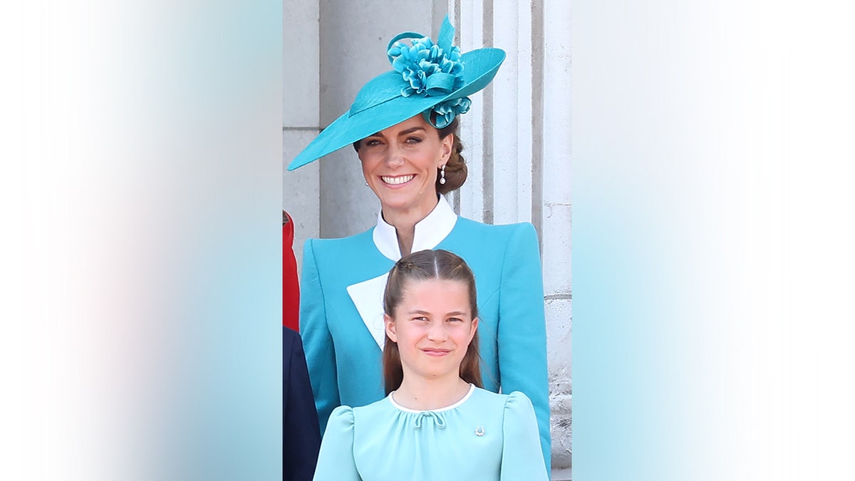 Princess Kate and Princess Charlotte on June 14, 2025 in London
