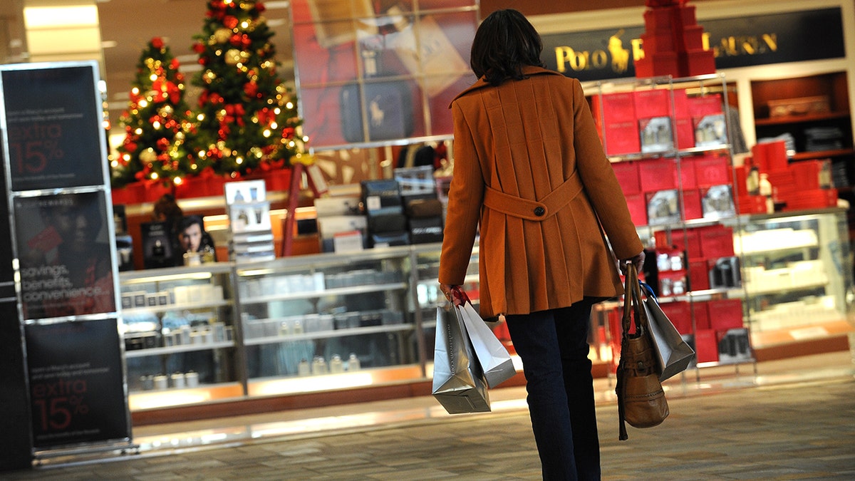 Woman shopping at a store.