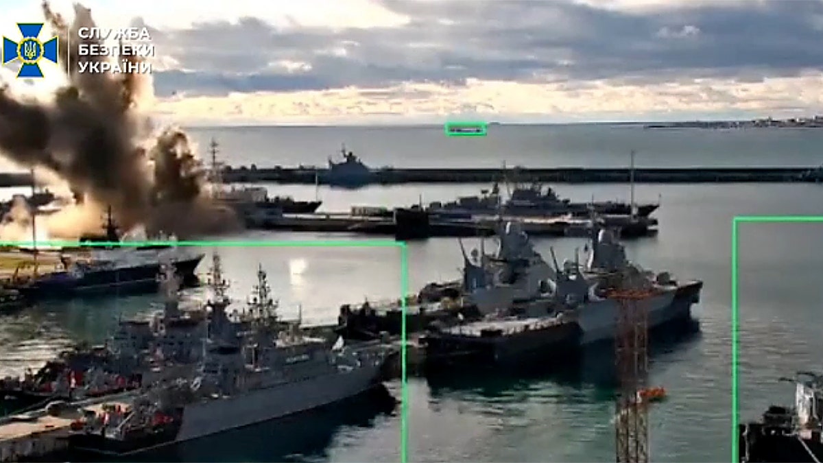 Vessel gets attacked in the water which causes an explosion.