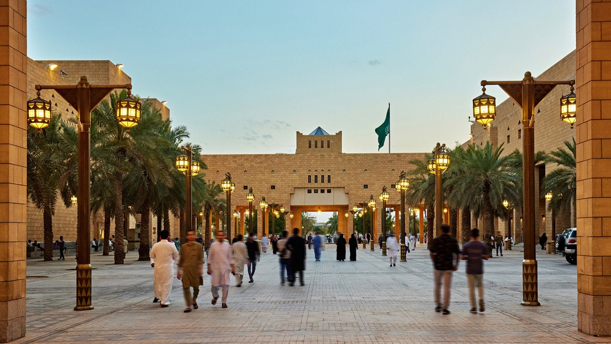 city center in saudi arabia at dusk