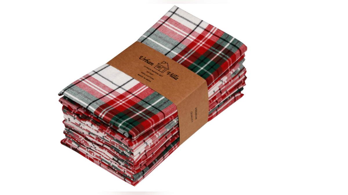Give your kitchen and bathroom that Ralph Lauren look with plaid napkins.