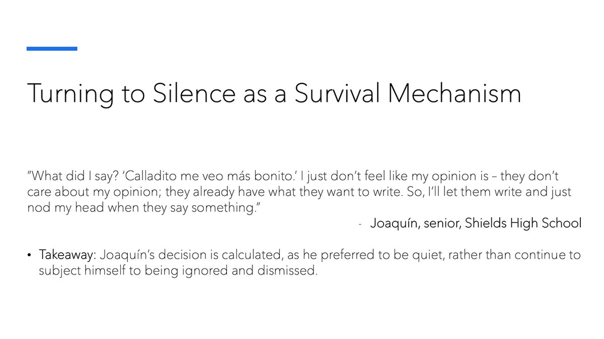 Silences as a survival mechanism slide from a University of Illinois Urbana-Champaign course