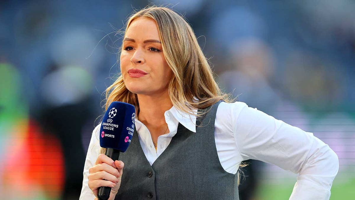 Laura Woods pictured before a Champions League match