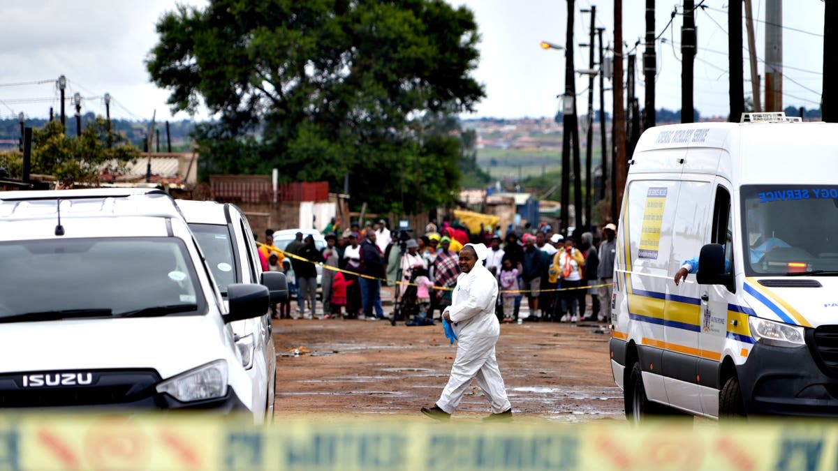 investigators at scene of shooting