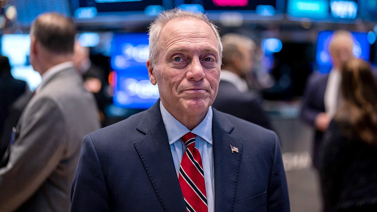 House Majority Leader Steve Scalise standing on the floor of the New York Stock Exchange