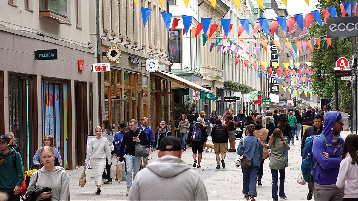 Shopping street in Gothenburg