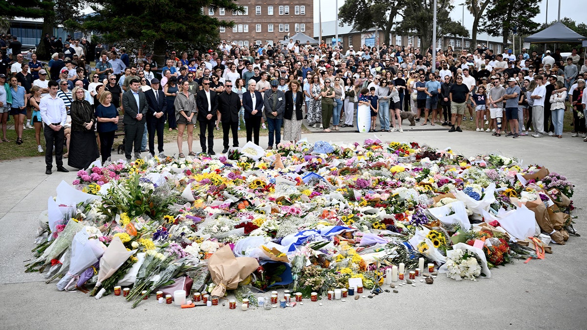 Mourners in Sydney, Australia