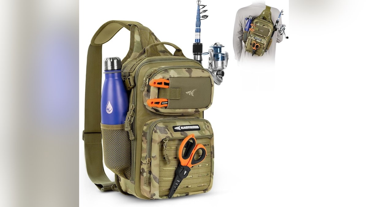 This sling tackle bag is a smart gift for guys who fish or like the outdoors.