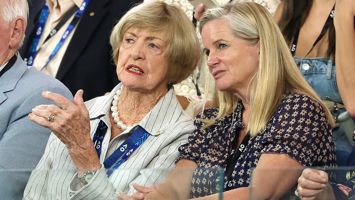 Margaret Court watches the Australian Open