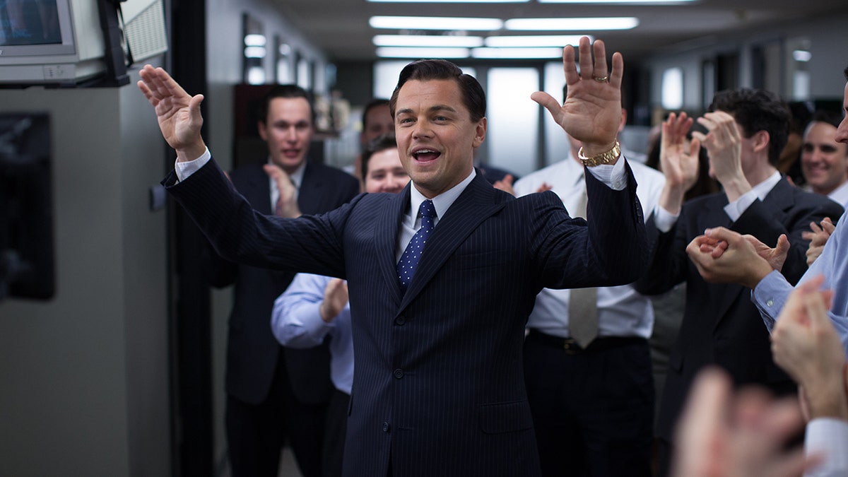 Leonardo DiCaprio in a screenshot from the movie "Wolf of Wall Street."