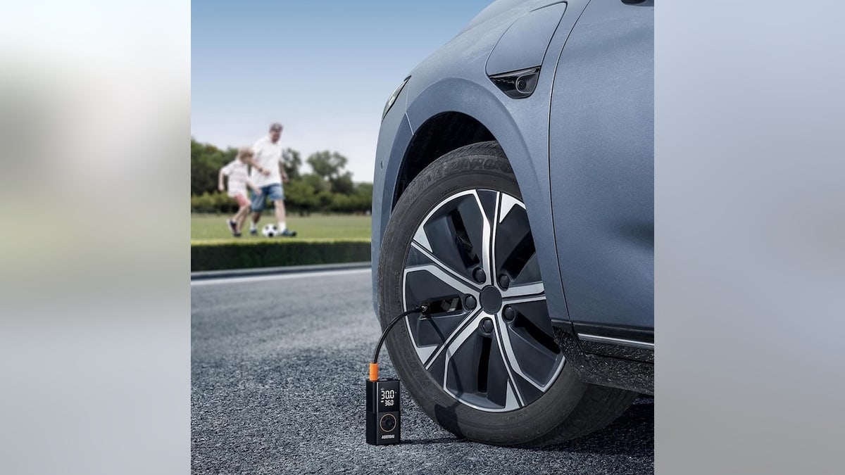 This portable tire inflator is a must-have item for cyclists and road-trippers.