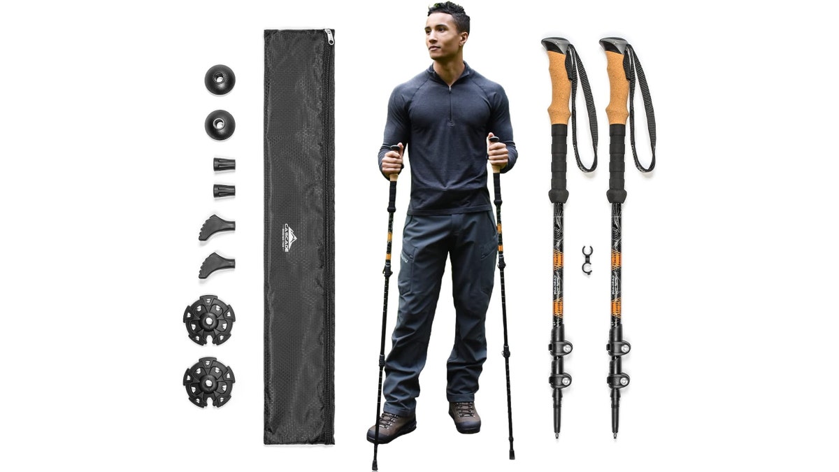 Trekking poles are an easy way to add more stability to winter walks.