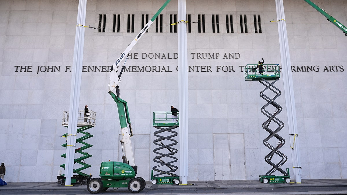 New sign at The Donald J. Trump and The John F. Kennedy Memorial Center For The Performing Arts
