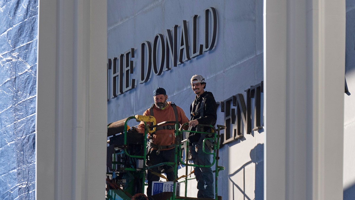 Construction on the Kennedy Center in Washington DC